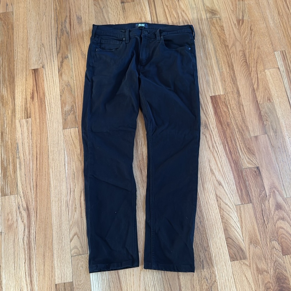PAIGE Lennox Black Jeans, Size 32